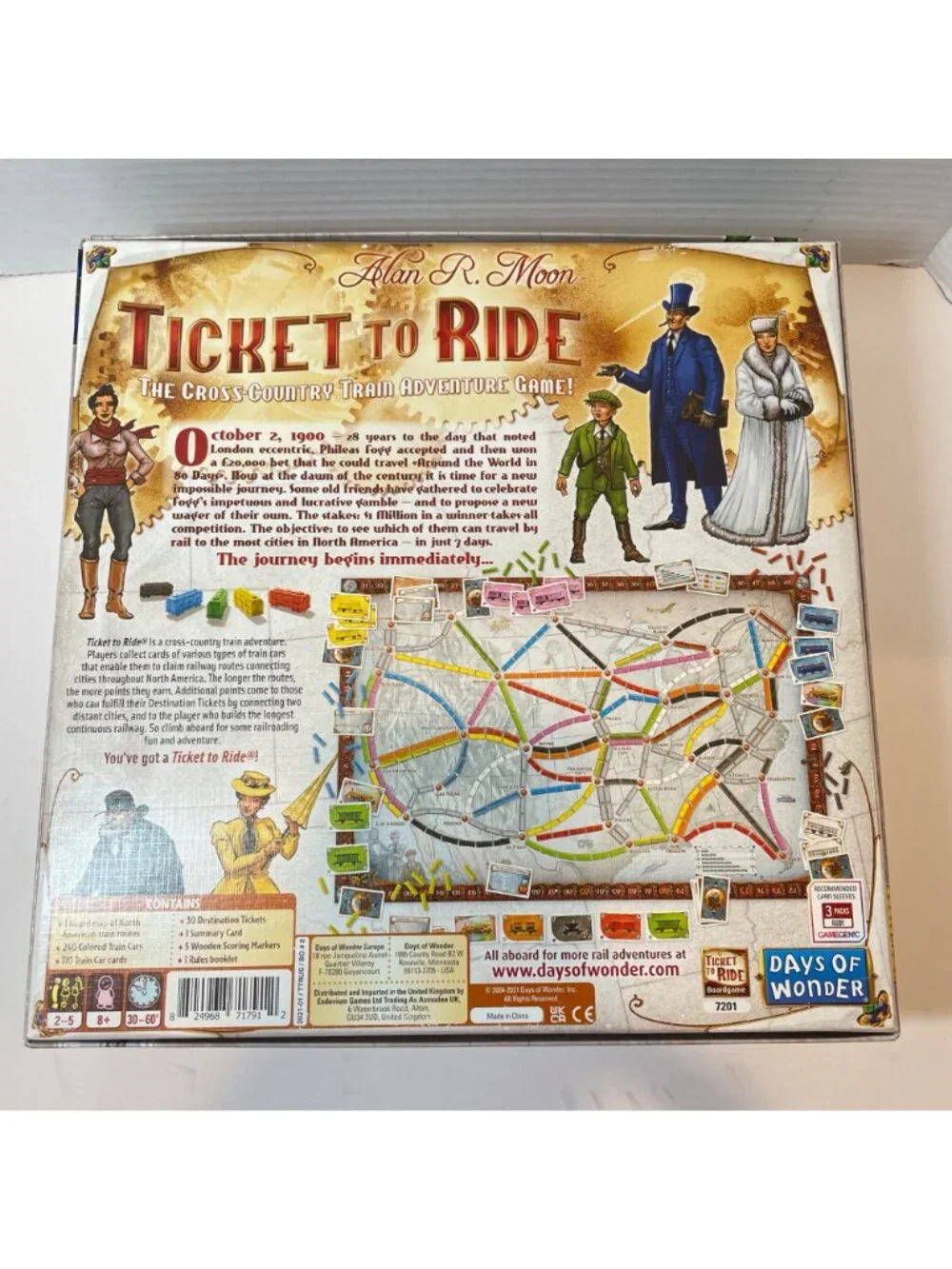 Ticket To Ride Board Game By Days Of Wonder Alan R. Moon Strategy Adventure